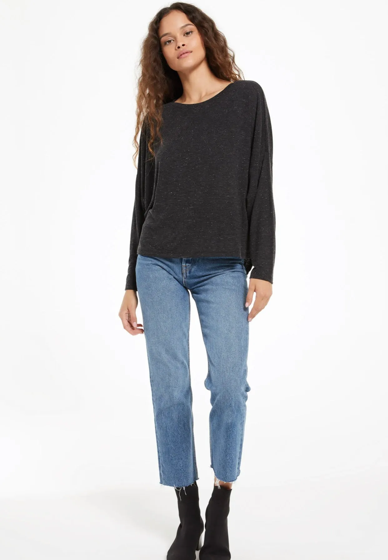 Long Sleeve Speckled Tee