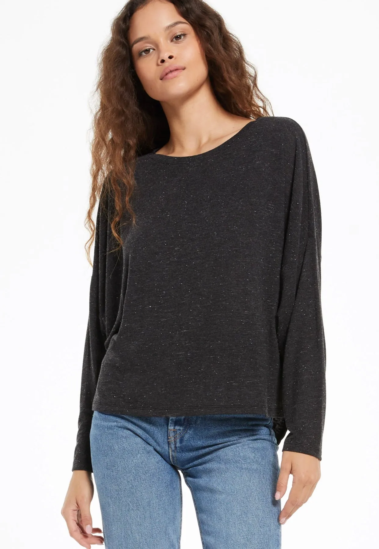 Long Sleeve Speckled Tee