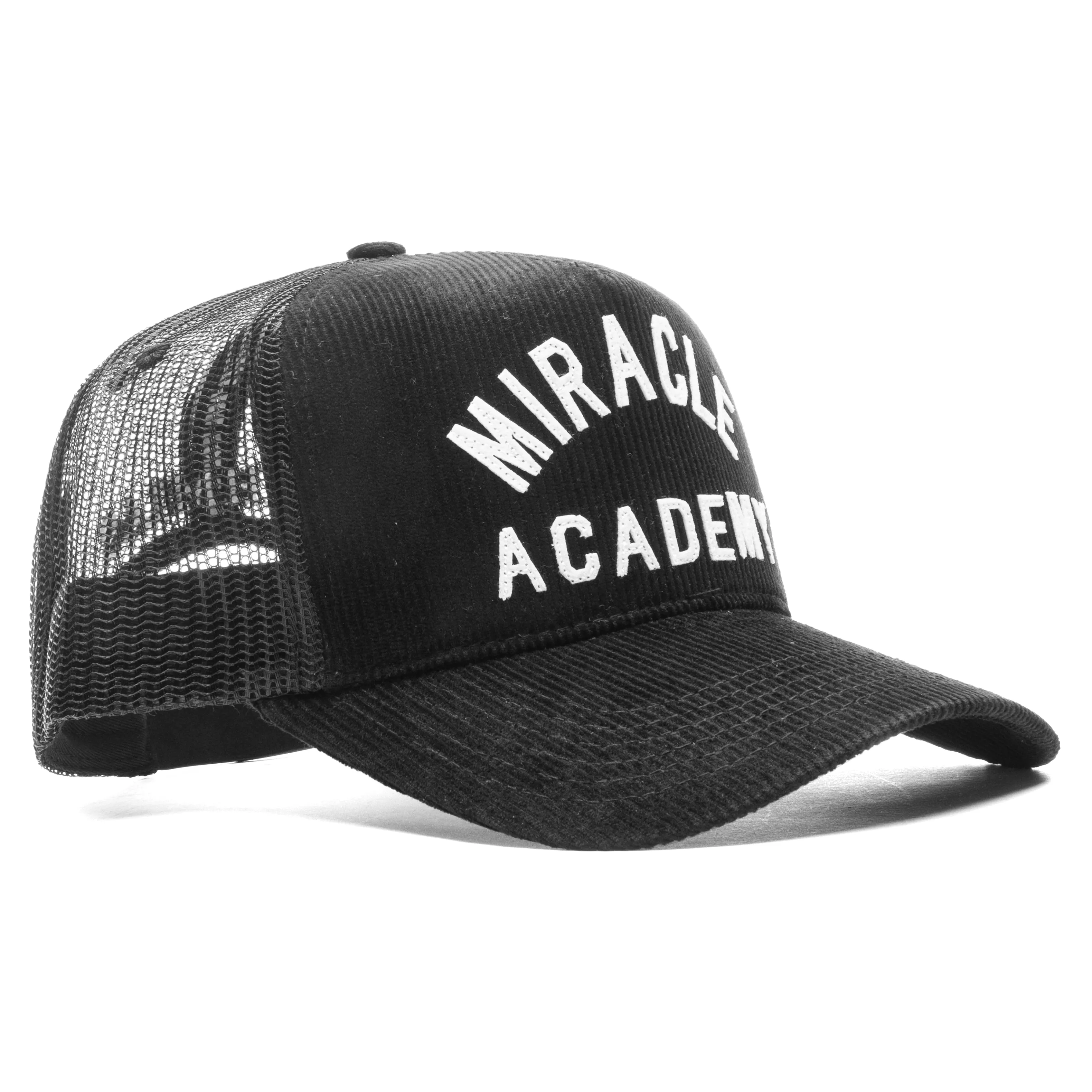 Miracle Academy Corduroy Trucker Hat - Black