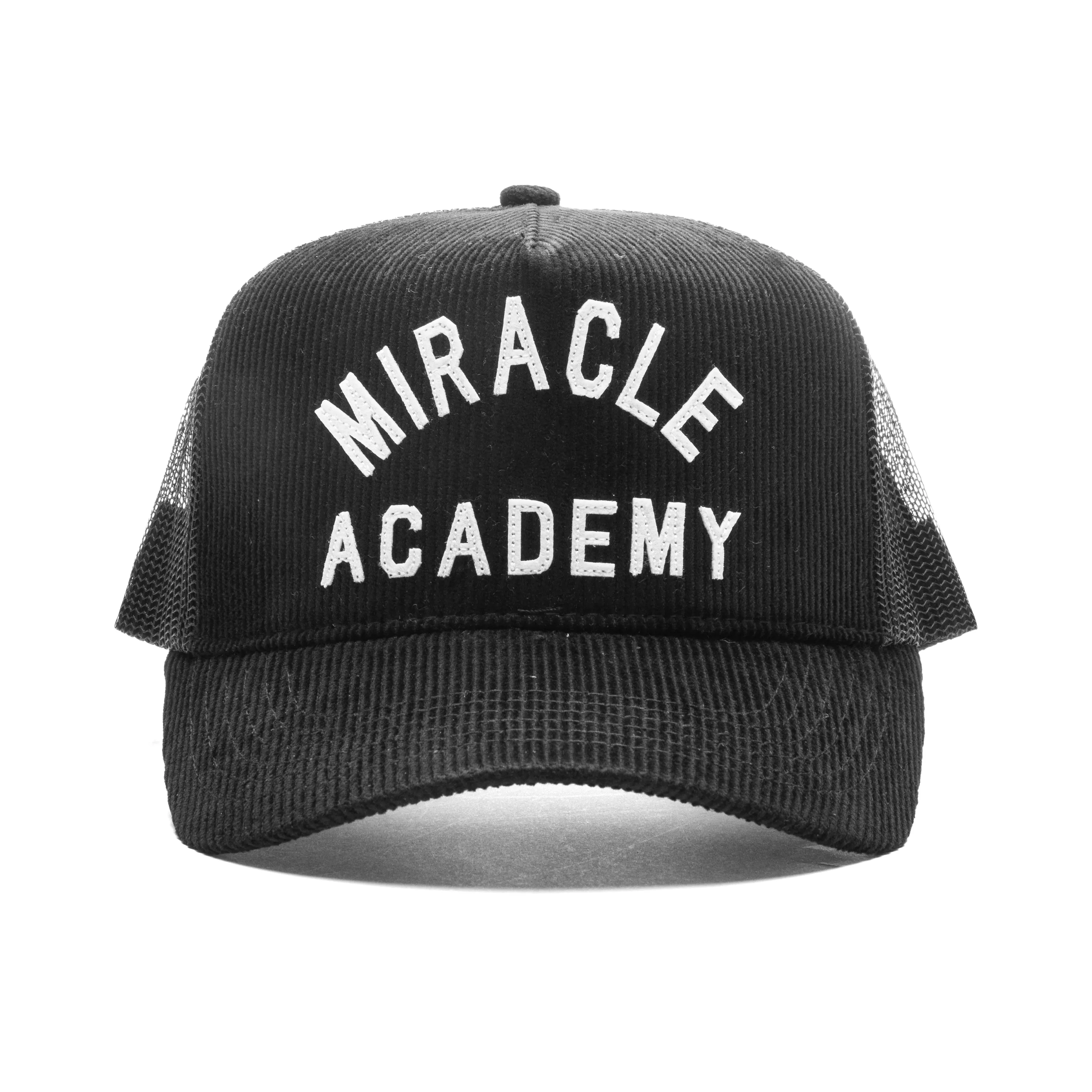 Miracle Academy Corduroy Trucker Hat - Black