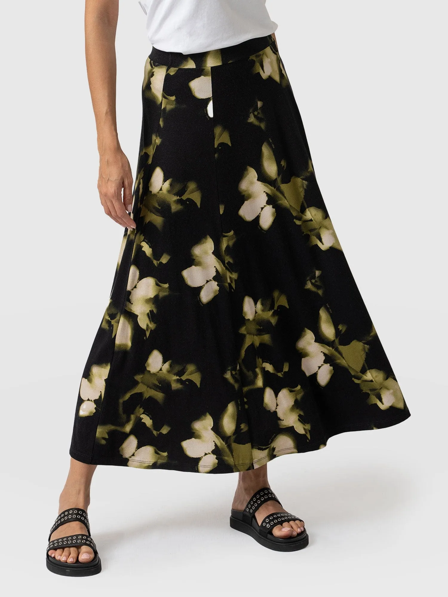 Nora A-Line Skirt - Green Aurora