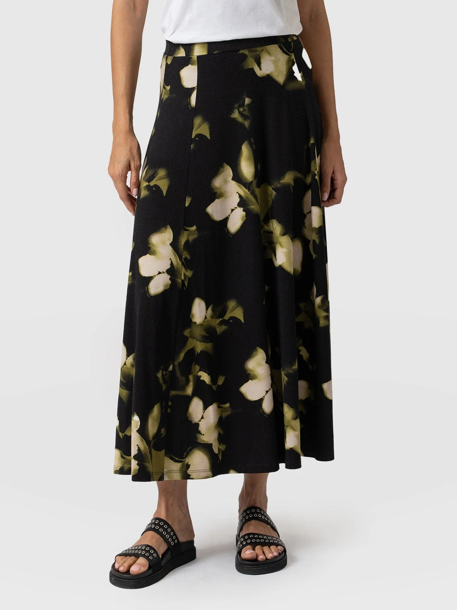 Nora A-Line Skirt - Green Aurora