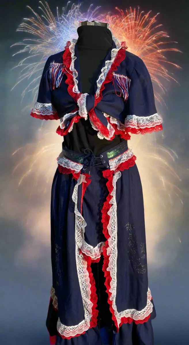 Patriotic Top & Skirt Adult Costume Dress Ladies