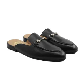 Portzone - Men's  Black Slipper Calf Leather