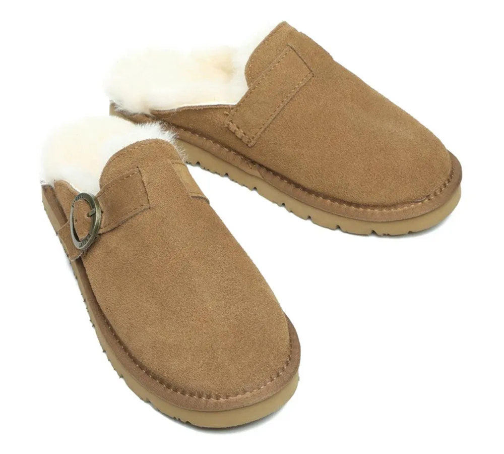 Premium Sheepskin Slipper Women Cedar