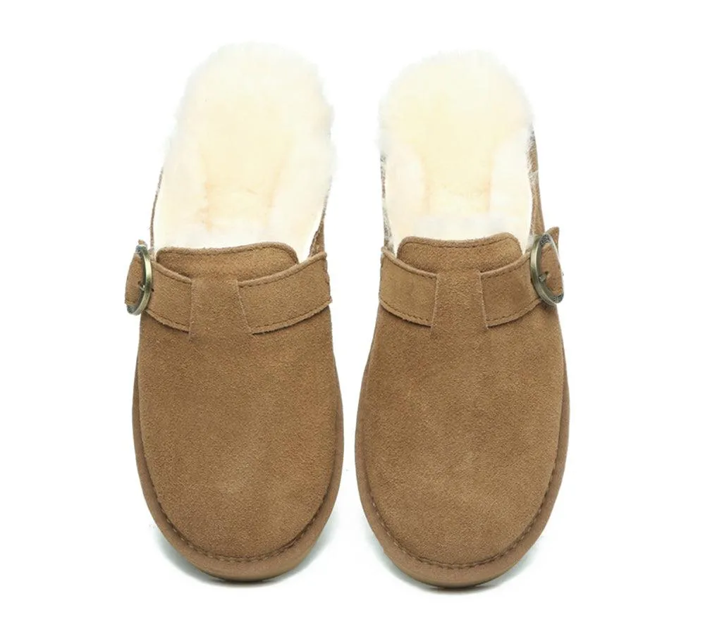 Premium Sheepskin Slipper Women Cedar