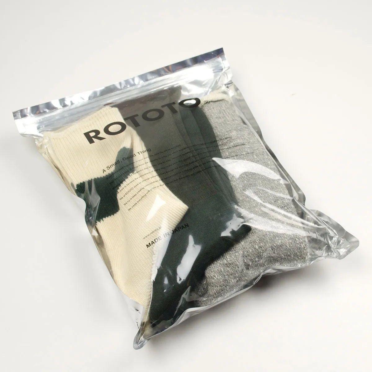 RoToTo - Special Trio Socks - Green