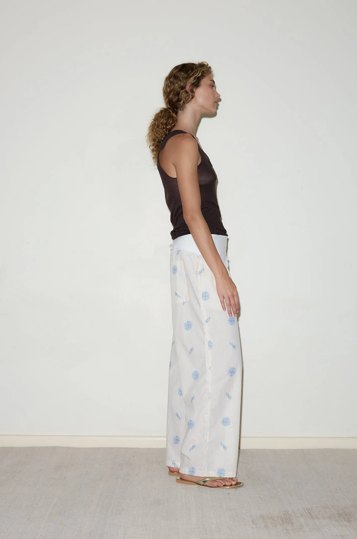 Ruffle Pant - Sea Flower