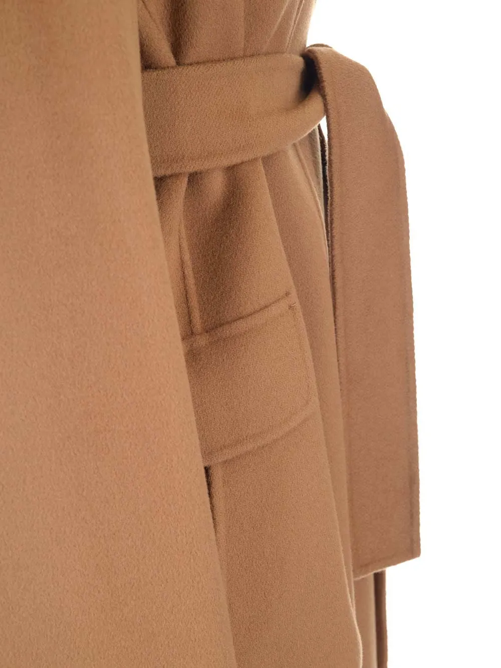 'S Max Mara Hooded Belted Coat