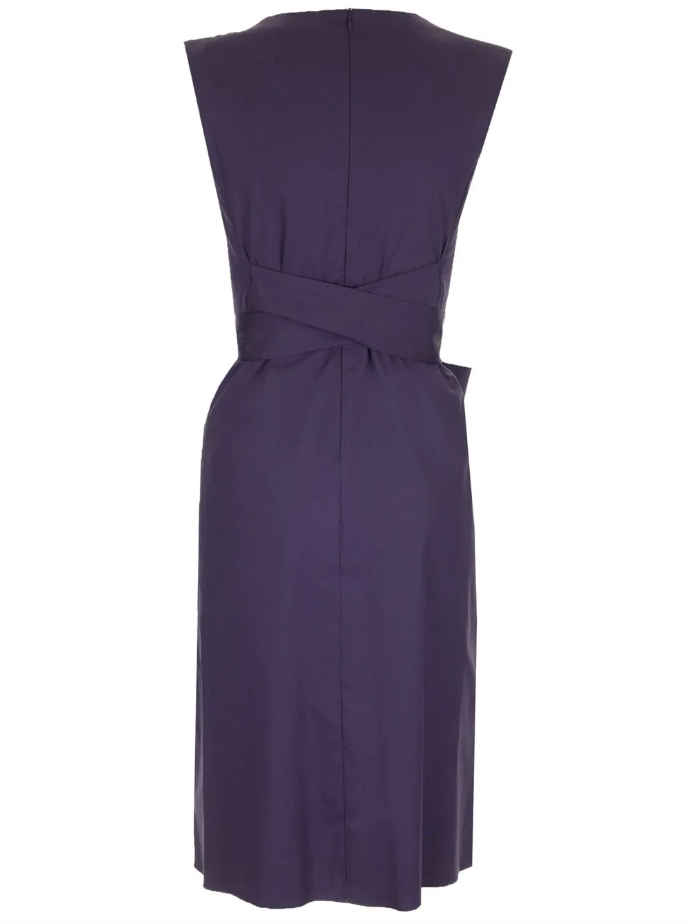 'S Max Mara Sleeveless Belted Dress