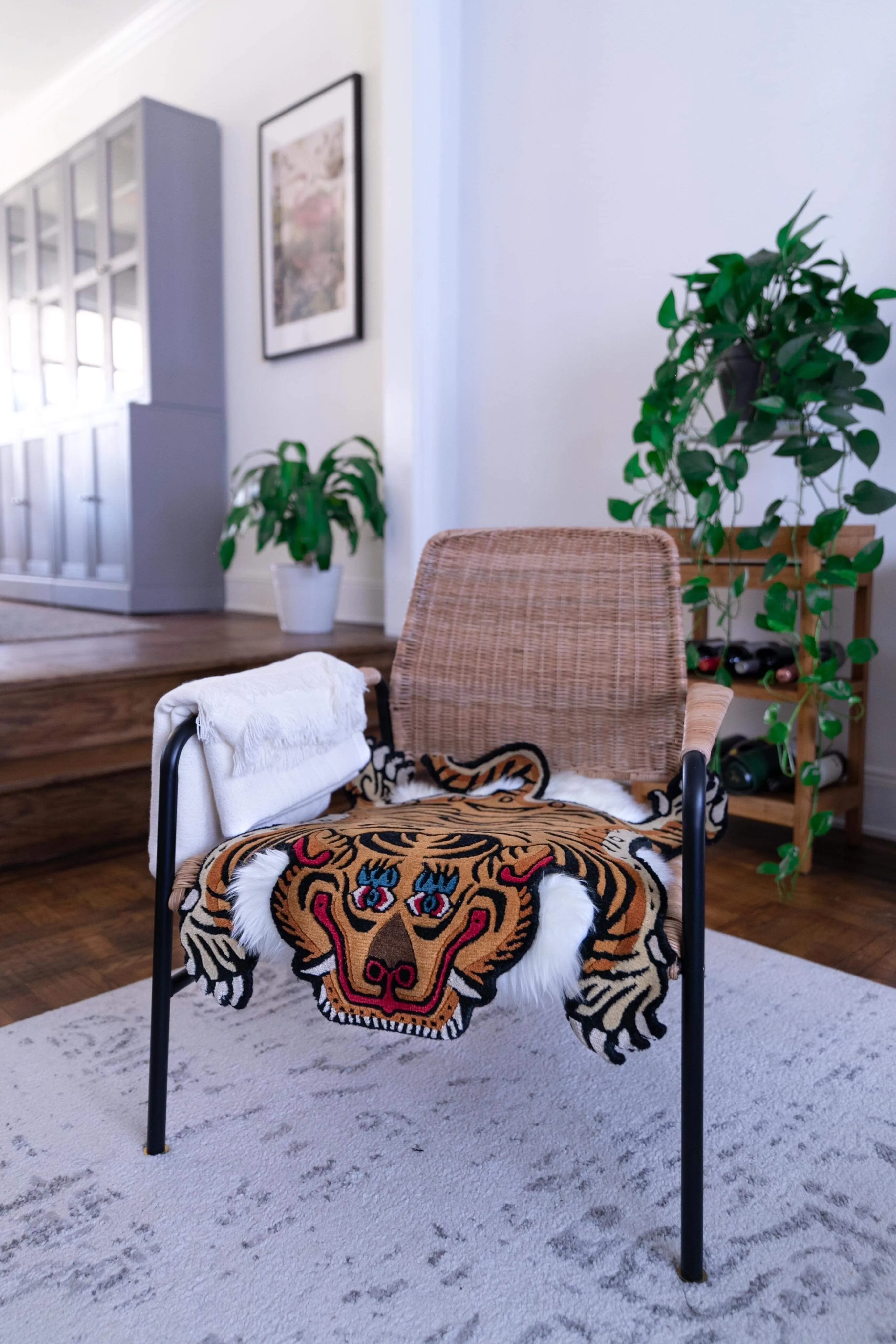 Silk Tibetan tiger rug