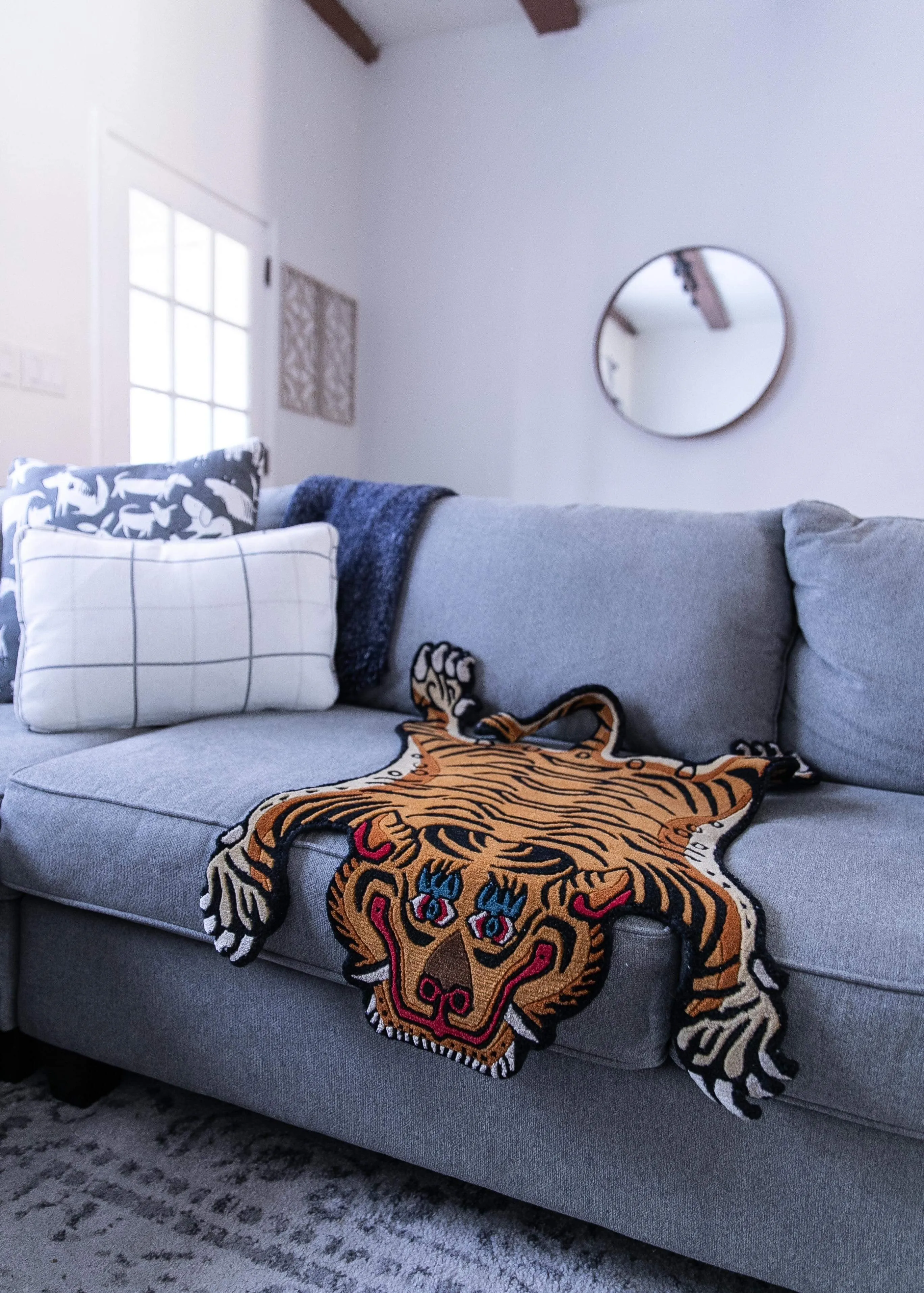 Silk Tibetan tiger rug