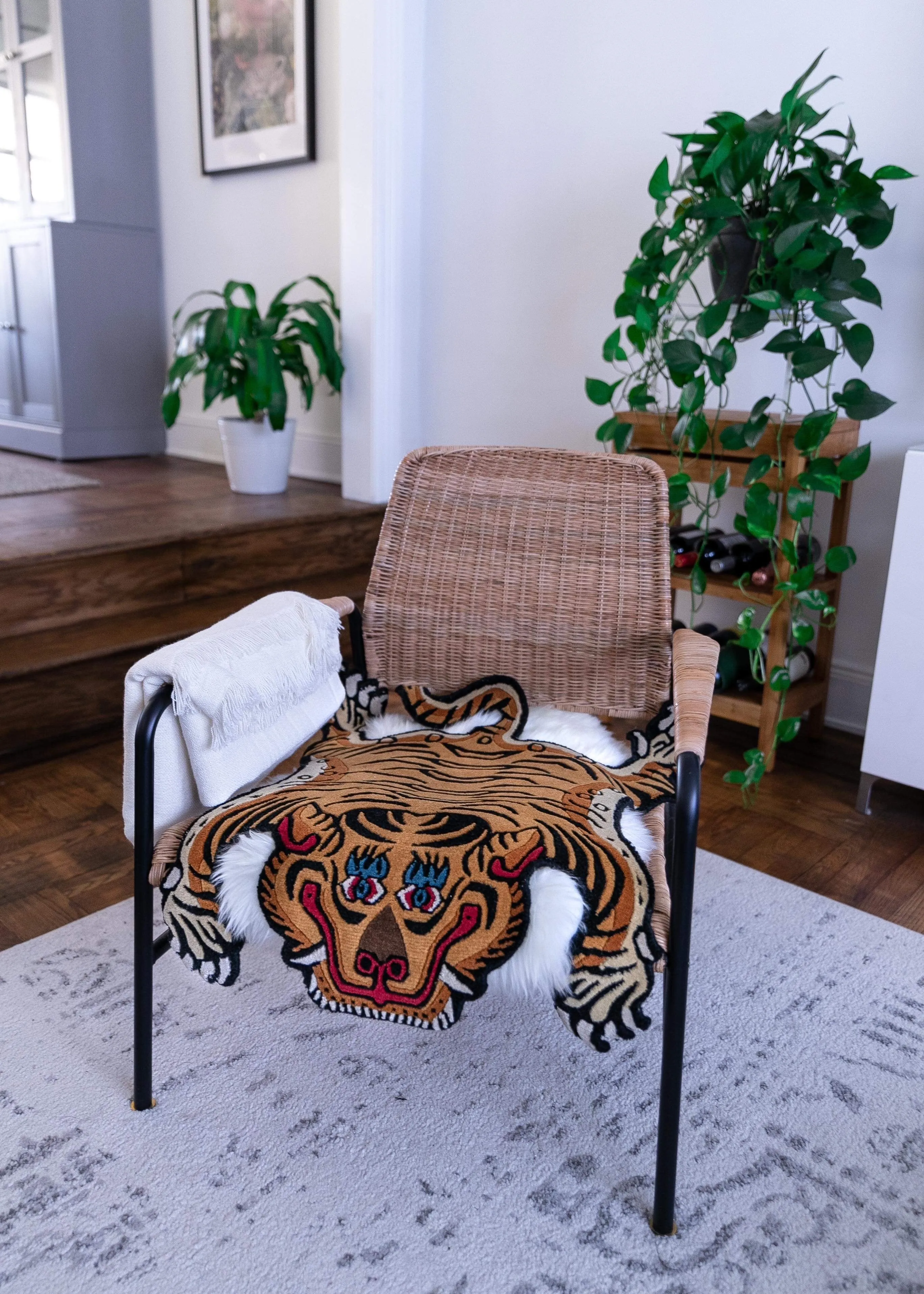 Silk Tibetan tiger rug