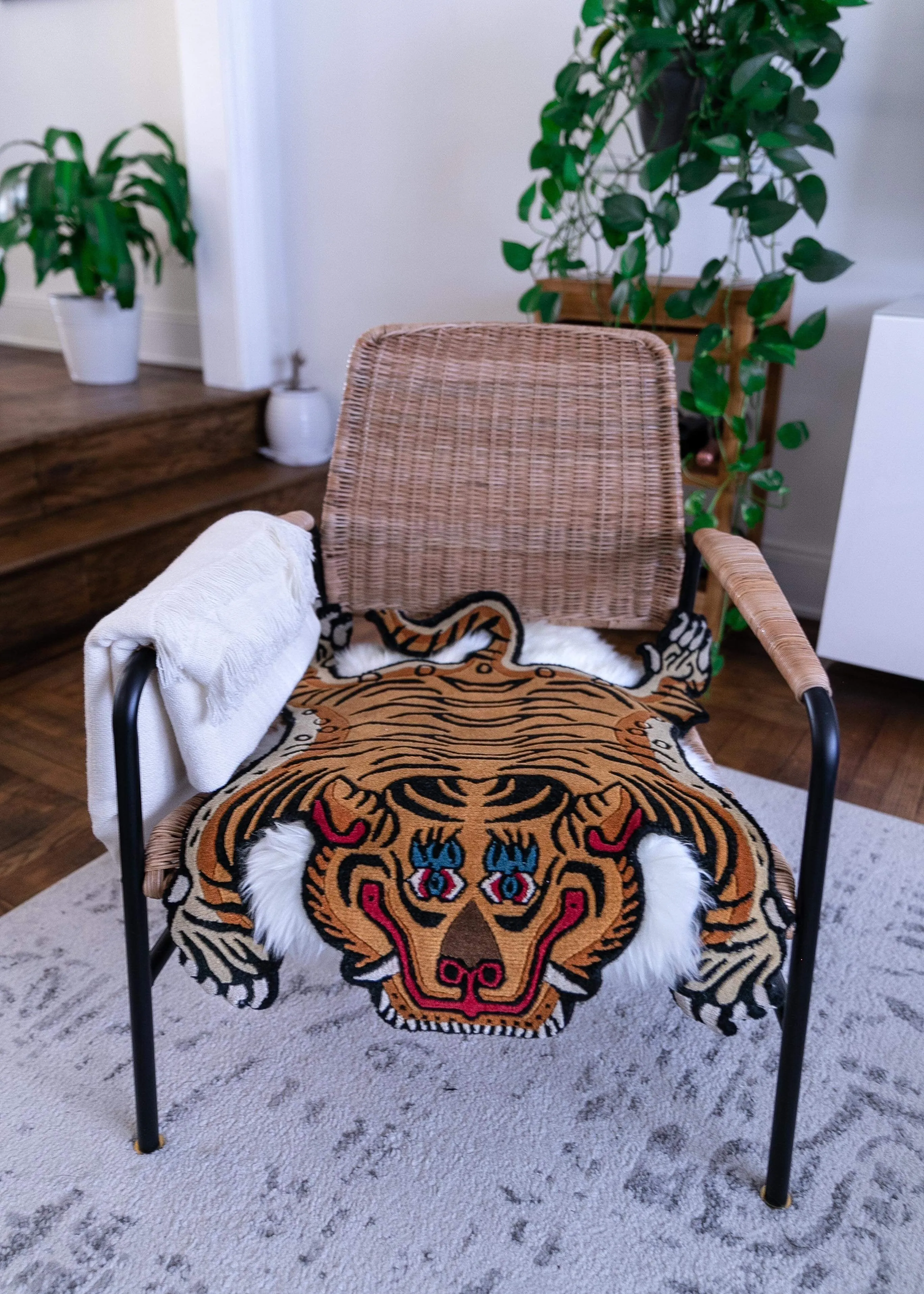 Silk Tibetan tiger rug