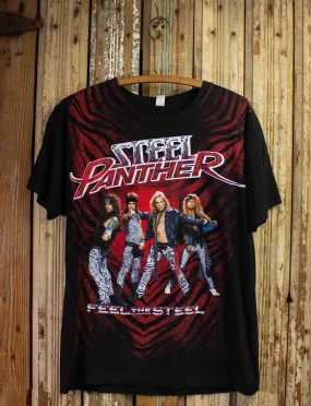 Steel Panther Feel The Steel Concert T Shirt 2009 Black Large