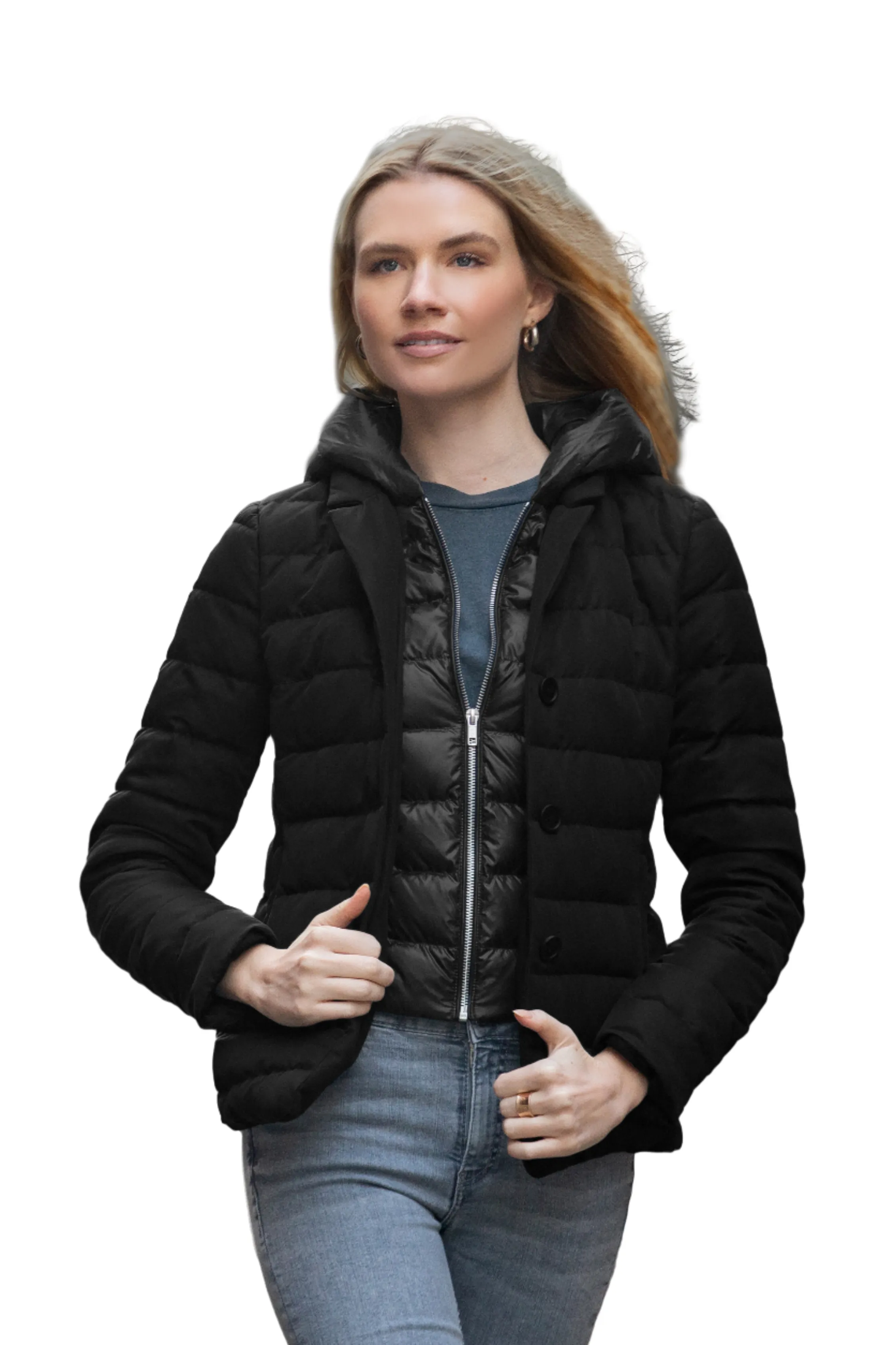 The Devon 2-1 Down Jacket with removable hood - Warehouse 60% Sale, Final sale, no exchanges or returns