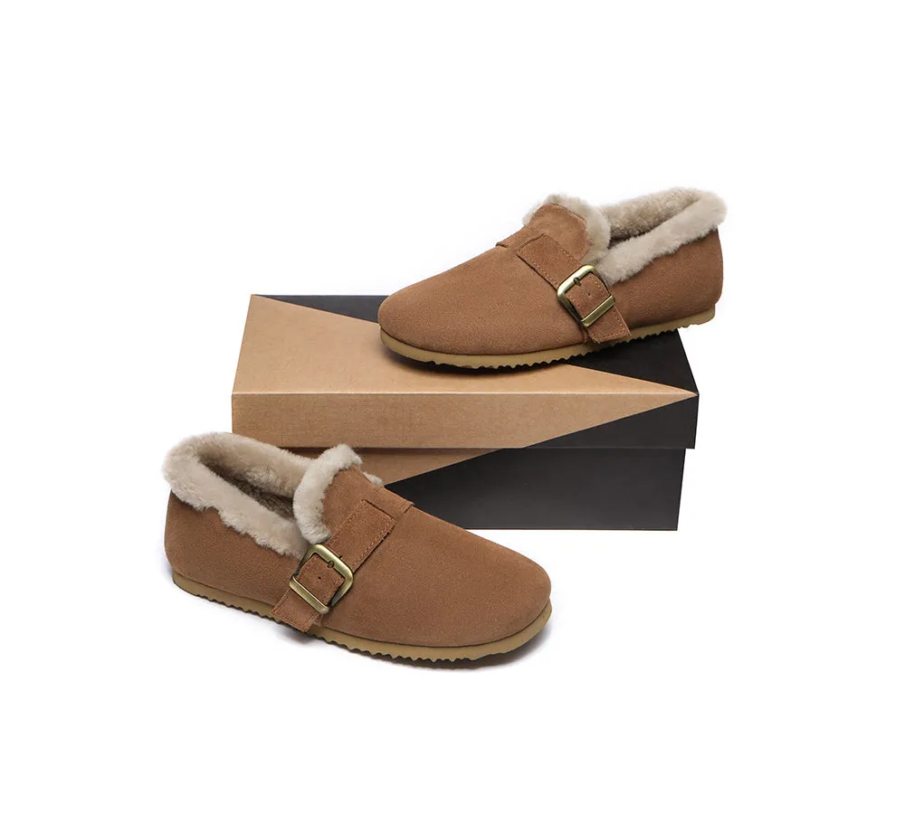 UGG Loafers Women Shearling Lined Suede Moccasins Mona