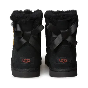 UGG MIni Bailey Bow II Butterfly Black Boots - Youth