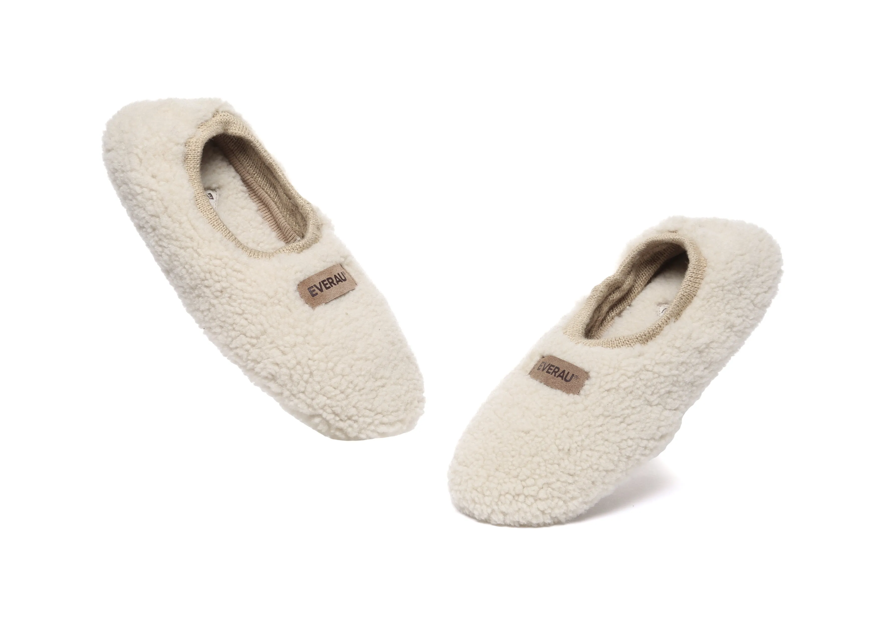 UGG Slippers Women Curly Sheepskin Wool Elastic Ballet Flats Lucina