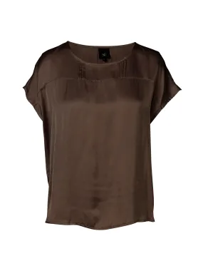 VALINA Bluse - Dark Brown