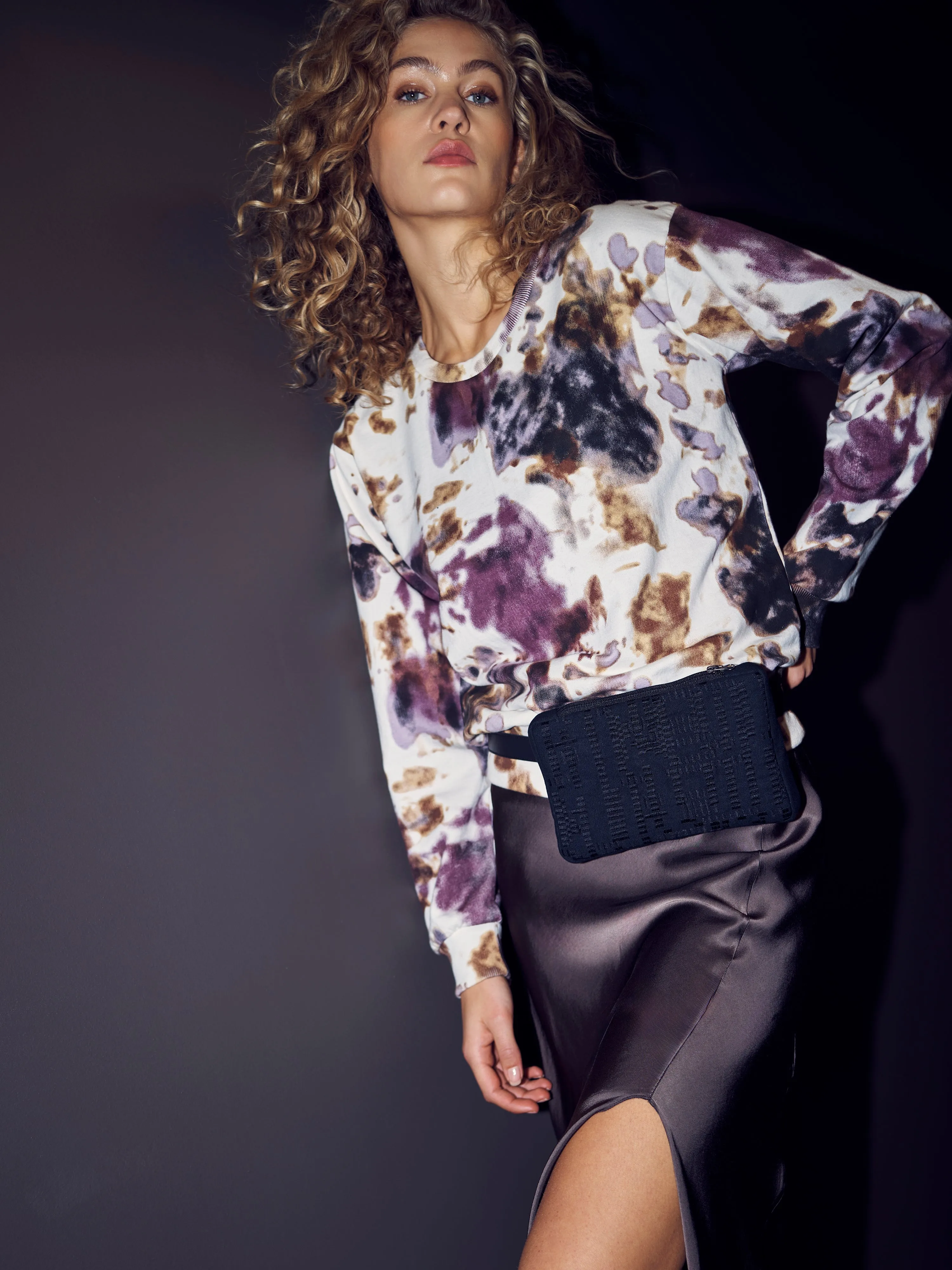 VIANNA Sweatshirt - Dusty purple mix